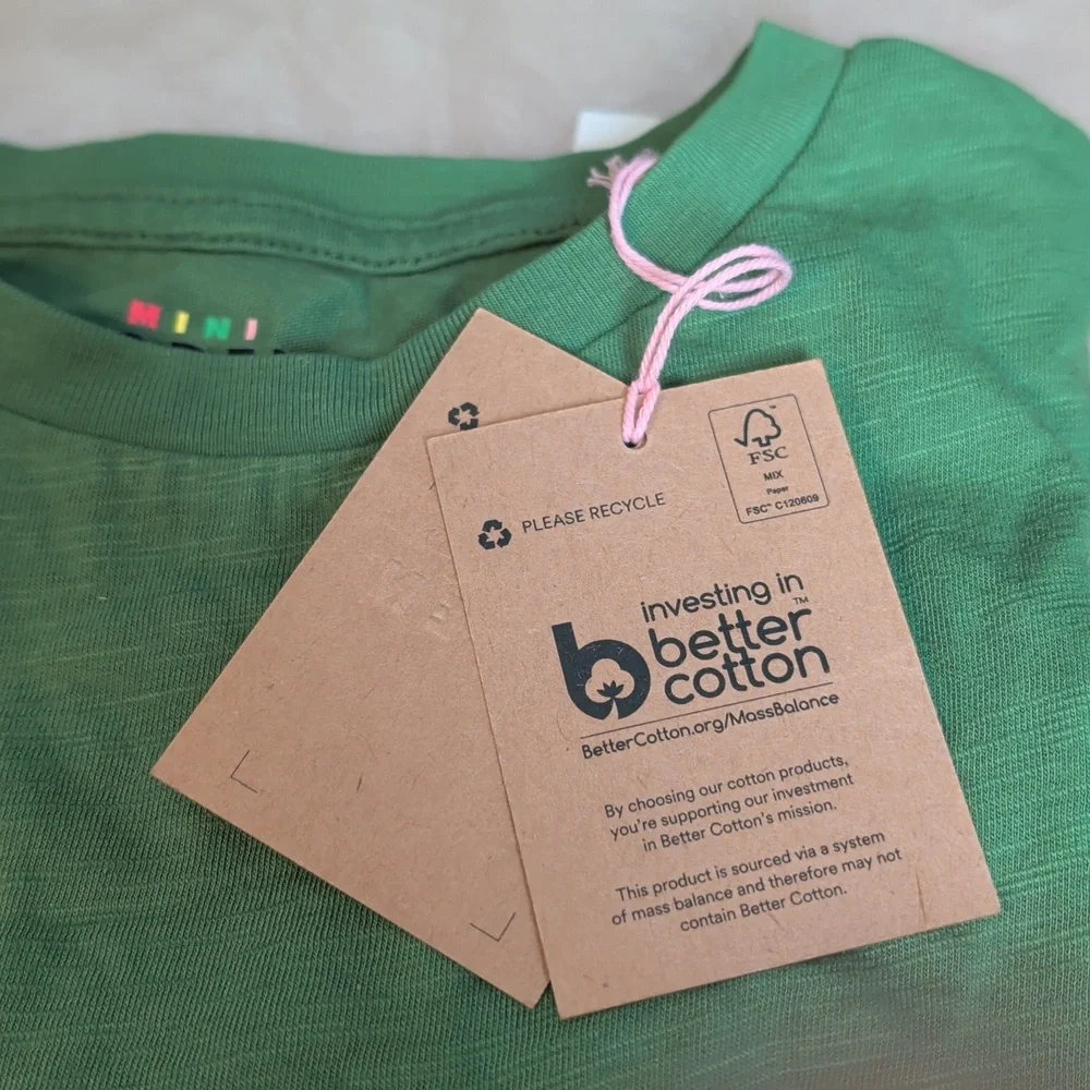 NIP Kids MINI BODEN Everyday Long Sleeve T-shirt Broccoli Green Size 9-10yr